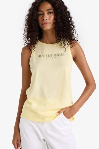 Defacto Relax Fit Slogan Baskılı Bisiklet Yaka Atlet F6237ax25hsyl149 SARI