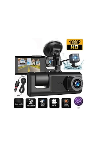 Aoyingnettech Yurt Yönlü 3 Kameralı Araç Dvr Kayıt Cihazı - 1080p Hd İç/dış Kamera