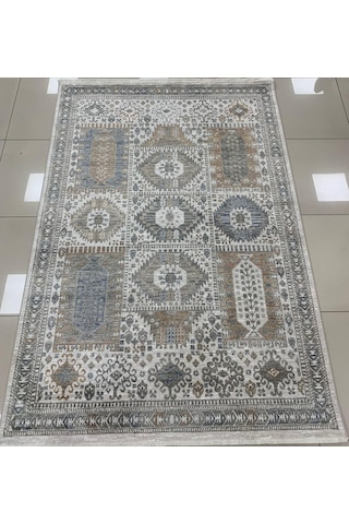 Merinos Halı Valeria 91062 060 Serisi Salon Oturma Yatak Odası Halısı Gri - Krem