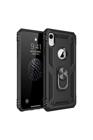 Apple Uyumlu iPhone Xr 6.1 Kılıf Zore Vega Kapak Siyah
