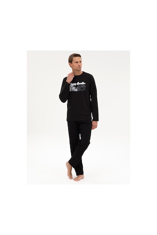 Pierre Cardin Erkek Siyah Pijama Takım 50322631-001 Siyah