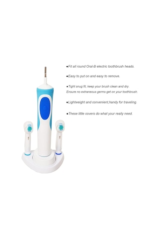 Oral-b Uyumlu Şarjlı Diş Fırçası Ve Elektrikli Diş Fırçası Başlıkları Için Koruma Kapağı 2 Adet