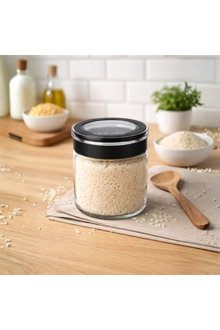 Cam Kavanoz, Cam Saklama Kabı, Sızdırmaz Kaplar Lacivert, 300 Ml Diğer