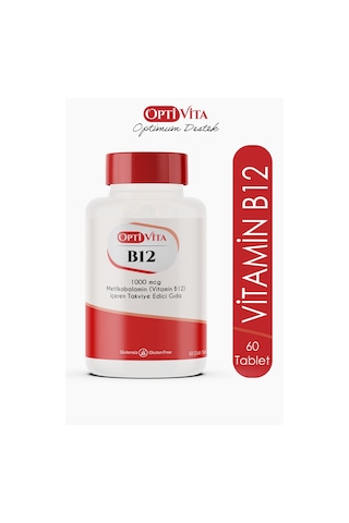 Optivita Vitamin B12 Metilkobalamin 1000 Mcg 60 Dilaltı Tablet