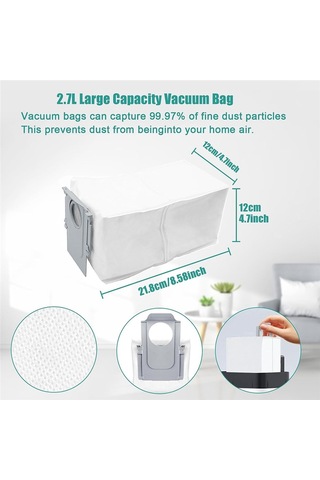 Leasetake Roborock Q Revo / P10 Elektrikli Süpürge Robot Aksesuarları İçin Yedek Parça Ana Yan Fırça Hepa Filtre Paspas Bezi