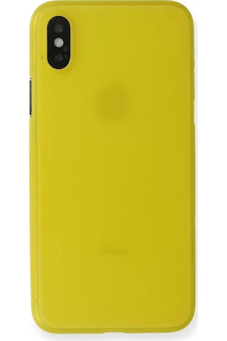 Newface Apple, Uyumlu iPhone X Kılıf Pp Ultra İnce Kapak - Sarı