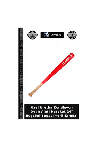 Özel Üretim Kondisyon Oyun Aleti Hareket 24" Beyzbol Sopası Yerli Kırmızı