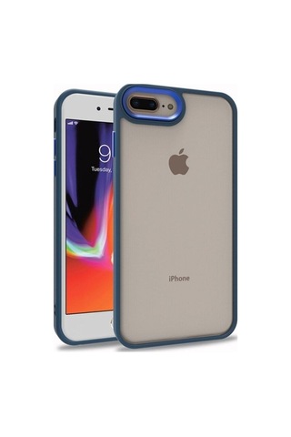 Apple Uyumlu iPhone 8 Plus Kılıf Zore Flora Kapak Mavi