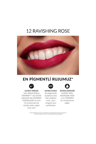 Avon Ultra Mat Ruj Ravishing Rose