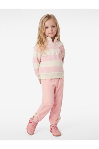 Koton Fiyonklu Beli Lastikli Pamuklu Şardonlu Jogger Eşofman Altı Pembe 7wmg40016ak Gül