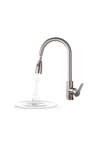 Faumix Inox Spiralli Sıcak Soğuk Su Girişli Mutfak Eviye Bataryası