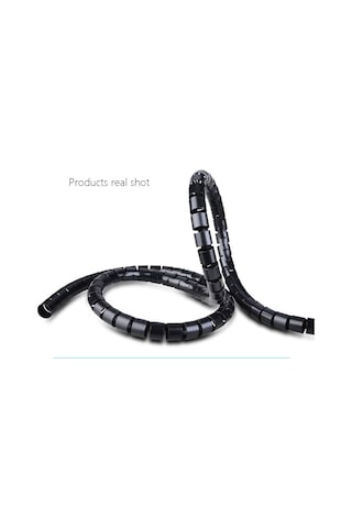 Geekyou 2m Kablo Düzenleyici:魔術貼 Sarmal Bandı - Veri Kablosu, Elektrik Kablosu, Ağ Kablosu İçin Ev/ofis Tidy Organizer