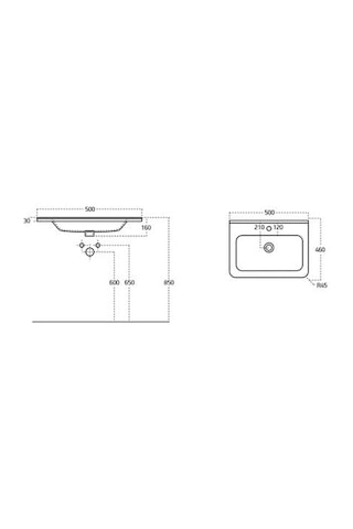 Sanovit Urban 50 CM Konsollu Lavabo Beyaz