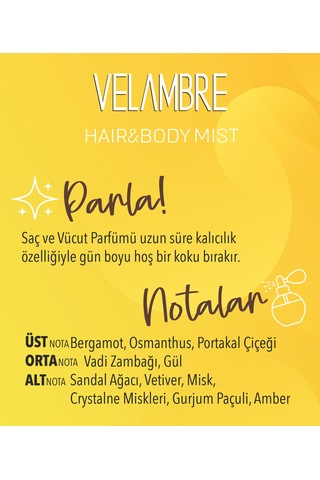 Velambre Hair & Body Mist Saç & Vücut Spreyi 100 Ml