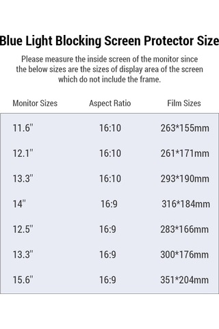 Mufunye 14 İnç 16:9 Dizüstü Bilgisayar İçin Manyetik Mavi Işık Engelleyici Ekran Koruyucu Pet, 0.45mm