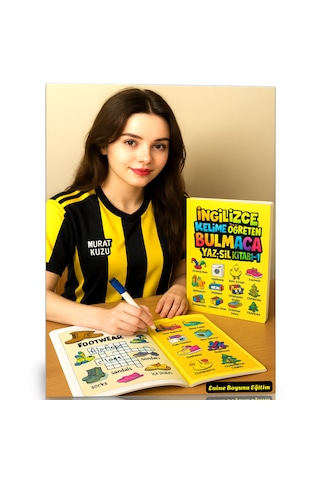 İngilizce Kelime Öğreten Bulmaca Yaz-sil Seti