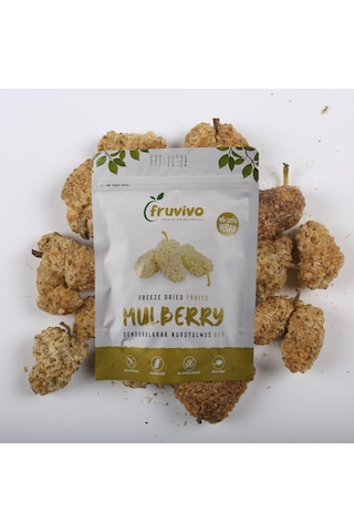 Dondurularak Kurutulmuş Dut 25 Gr, %100 Vegan, Glutensiz