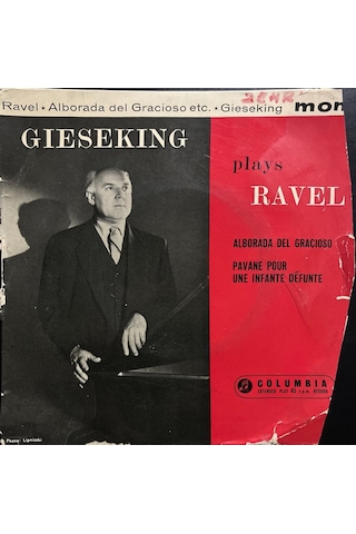Gieseking Plays Ravel 45lik Plak