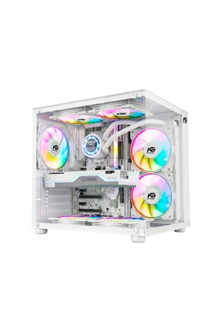 Orion Cube 3x Tuştan Değişen Rgb Fanlı M-atx Boş Bilgisayar Kasası Beyaz