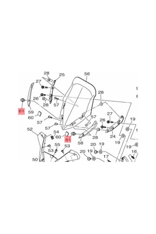 amaha Xmax 125-250-300-400 Ön Cam Plastik Pim/Rivet 2 ADET 90269-08007