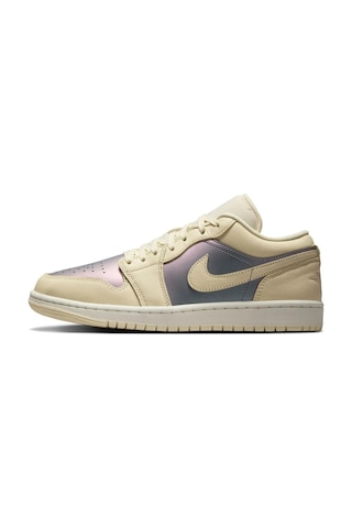 Nike Air Jordan 1 Low Special Edition Womens Sneaker Hakiki Deri Kadın Günlük Spor Ayakkabı Krem