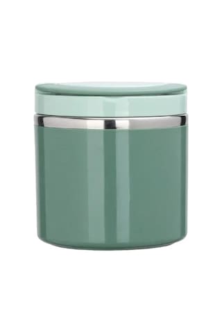 Paslanmaz Çelik Vakumlu Termal Yemek Kabı, Taşınabilir Öğle Yemeği Saklama Kutusu, Çorba Ve Sıcak Yemekler İçin Kapaklı Bento Kutusu, Isı Koruyucu Termos Özellikli Pratik Yemek Kapları Yeşil