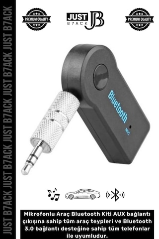 Bluetoothaux 4 Saat Bataryalı Uyku Mod Usb Şarjlı Bluetooth 3.0 Aux Müzik Alıcısı Telefon Araç Kiti