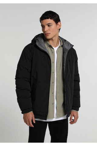 Colin's Colins Çift Taraflı Regular Fit Kapüşonlu Fermuarlı Astarlı Çift Yönlü Erkek Siyah Mont Cl1082085 Q1.v1 Blk