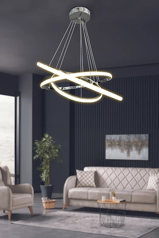 3' Lü Çember Modern Sarkıt Led Avize Çok Renkli
