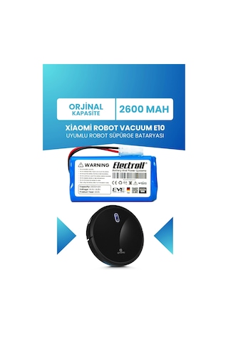 Xiaomi Robot Vacuum E10 Uyumlu Batarya Standart Kapasite 2600mah Robot Süpürge Bataryası - B112