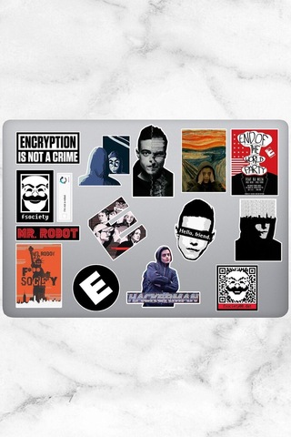 Robot Temalı Laptop Notebook Tablet Sticker Seti 15 Adet Diğer