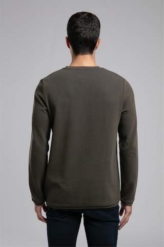 Lee Cooper Ben Erkek O Yaka Sweatshirt Haki-21036 Haki