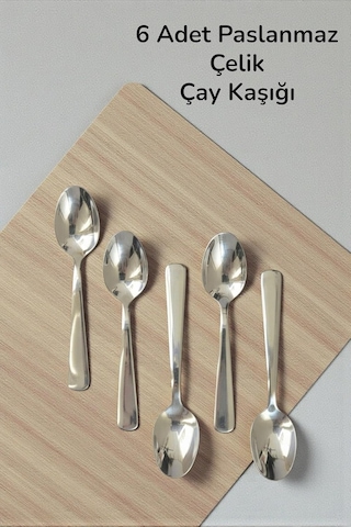 Tr 6 Kişilik Porselen Çay Fincanı Kaşıklı Çiçekli 150ml Diğer