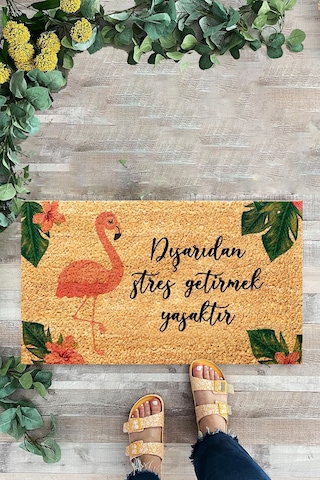Dışarıdan Stres Getirmek Yasaktır, Kapı Önü Paspası,dijital Baskı