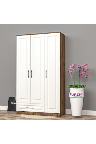 Rain 3 Kapılı Membran Gardrop Mdf Sis Gri