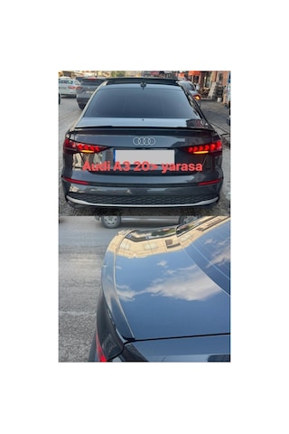 Audi A3 2020- Yarasa Boyalı Plastik Spoiler