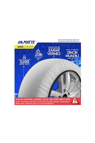 205/55/17 Large Size 66 Matte Oto Kar Çorabı Süper X