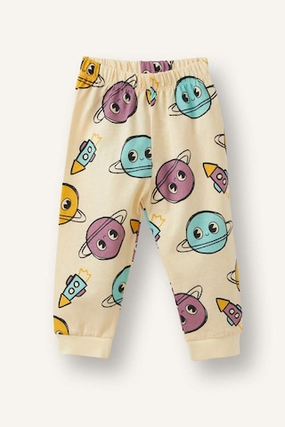 Defacto Desenli Kısa Kollu Üst Uzun Alt 4lü Pijama Takımı Erkek Bebek G8859a526smyl239 Sarı-yl239