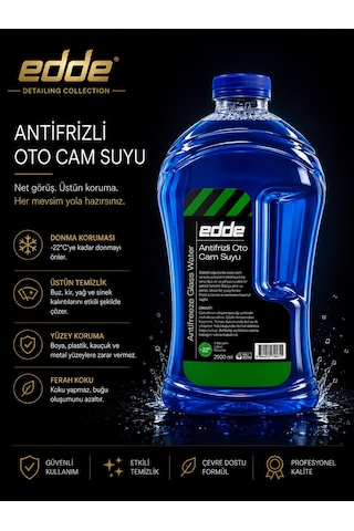 Edde Kışlık Parfümlü Oto Cam Suyu 2,5l Araba Araç Oto Antifrizli Silecek Suyu