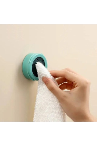 Honmex 3'lü Sürekli Tutucu Banyo Ve Mutfak Mendil Kancaları - Hızlı Montaj, Kauçuk Petal, Dayanıklı Plastik Yeşil