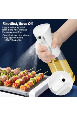 Lexroo 1 Adet Air Fryer Yağ Sprey Airfryer Için Yağdanlık Yağlık Sirke Zeytinyağ Püskürtücü Cam Çok Renkli