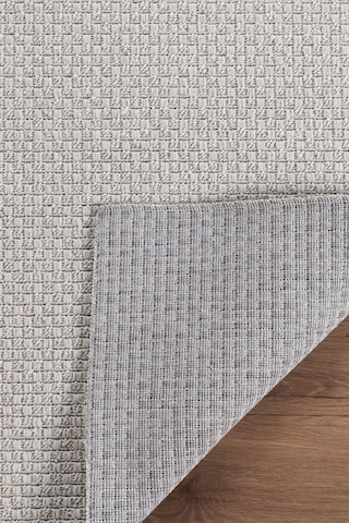 Notre Premium Kalite Kaymaz Tabanlı Doğal Yıkanabilir Kilim Oturma Odası Balkon Bahçe Mutfak Kilim-875 Kemik