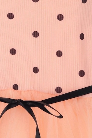 Puantiyeli Somon Doğum Günü Ve Özel Günler İçin Kız Çocuk Tüllü Elbise 2-7 Yaş Aralığı SOMON