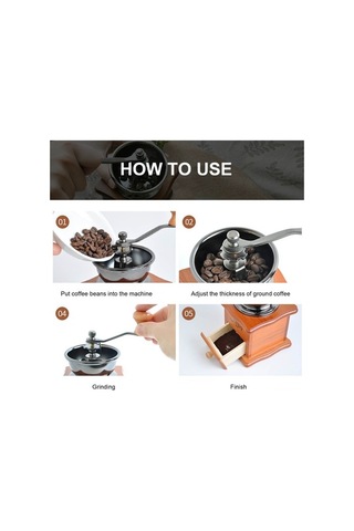 Createtech El Değirmeni Kahve Öğütücü - Paslanmaz Çelik Ve Ahşap Tasarım, Manuel Diğer