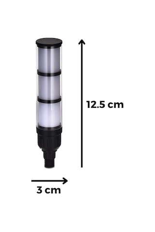 Slim Tip 3 Renk + Buzzer Tepe Lambası M12 Montaj Beyaz