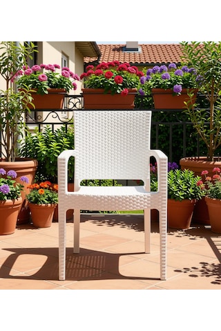 Novussi Paris Rattan Koltuk 4'lü Paket Beyaz