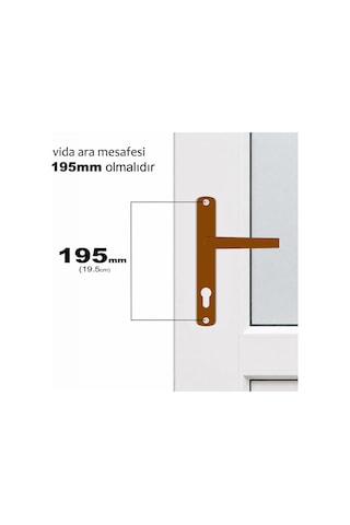 Aletçantam Pvc Balkon Kapı Kolu Pimapen (Metal)- Altınmeşe Kahve - 01037101