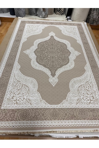 Bertuğ Halı Ada Serisi 016 Salon Oturma Odası Halısı 6m2 200x290 Krem - Vizon