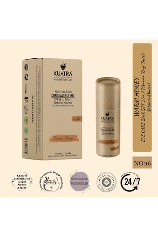 Kuatra Warm Honey Natural-mineral Stick Concealer & Bb Spf 50+ Pa++++ Çok Amaçlı Nemlendirici, Leke Karşıtı, Vitamin C, Renkli Bakım 16