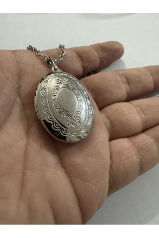 Desenli Gümüş Kapaklı 316l Paslanmaz Çelik Resim Konulabilen Kadı Çok Renkli